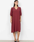 Cath 11 V-Ringad Klänning Dam Oxblood Red | Smilebutiken - Soyaconcept