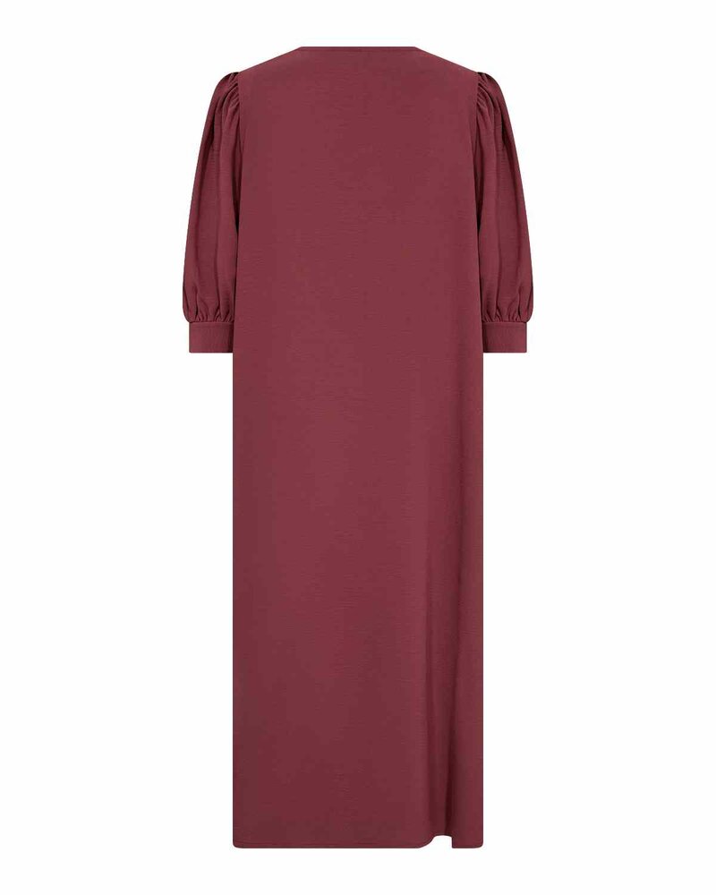 Cath 11 V-Ringad Klänning Dam Oxblood Red | Smilebutiken - Soyaconcept