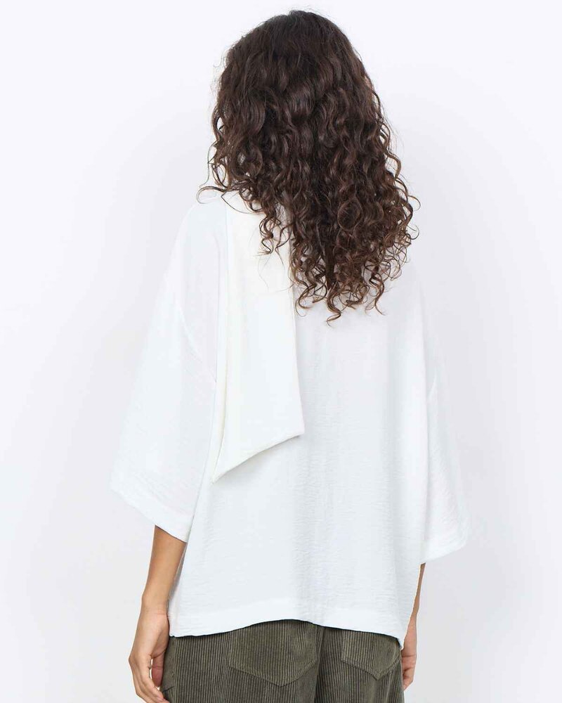Cath 12 Blus Med Scarfdetalj Dam Offwhite | Smilebutiken - Soyaconcept