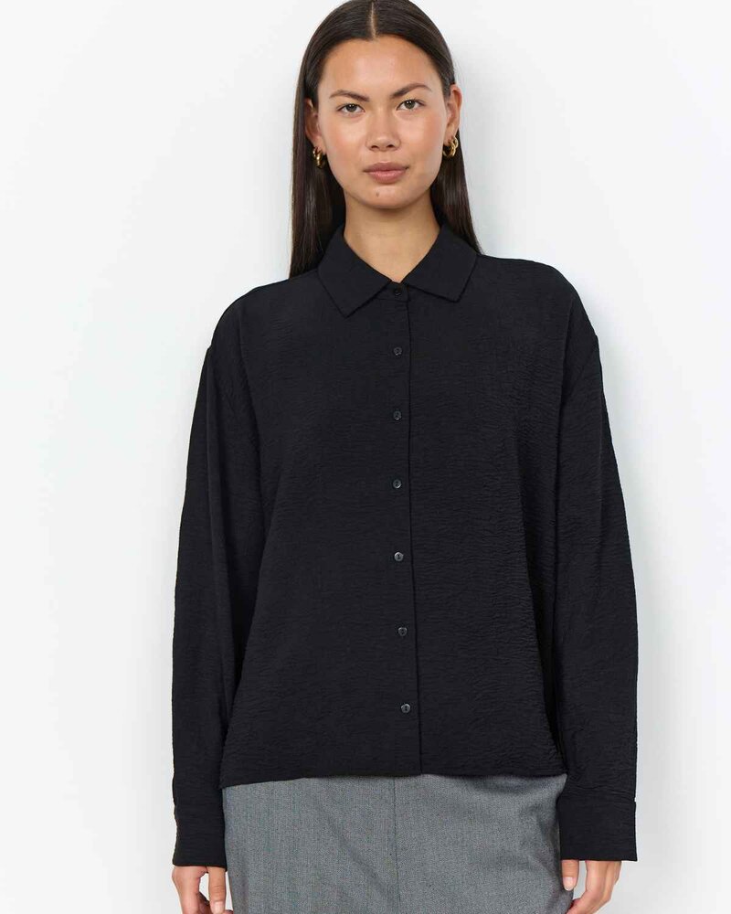 Cath 14 Skjorta Med Textur Dam Black | Smilebutiken - Soyaconcept