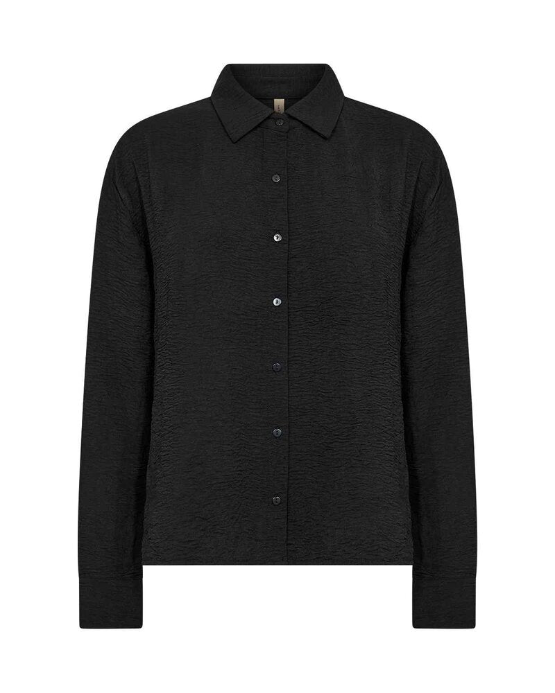 Cath 14 Skjorta Med Textur Dam Black | Smilebutiken - Soyaconcept
