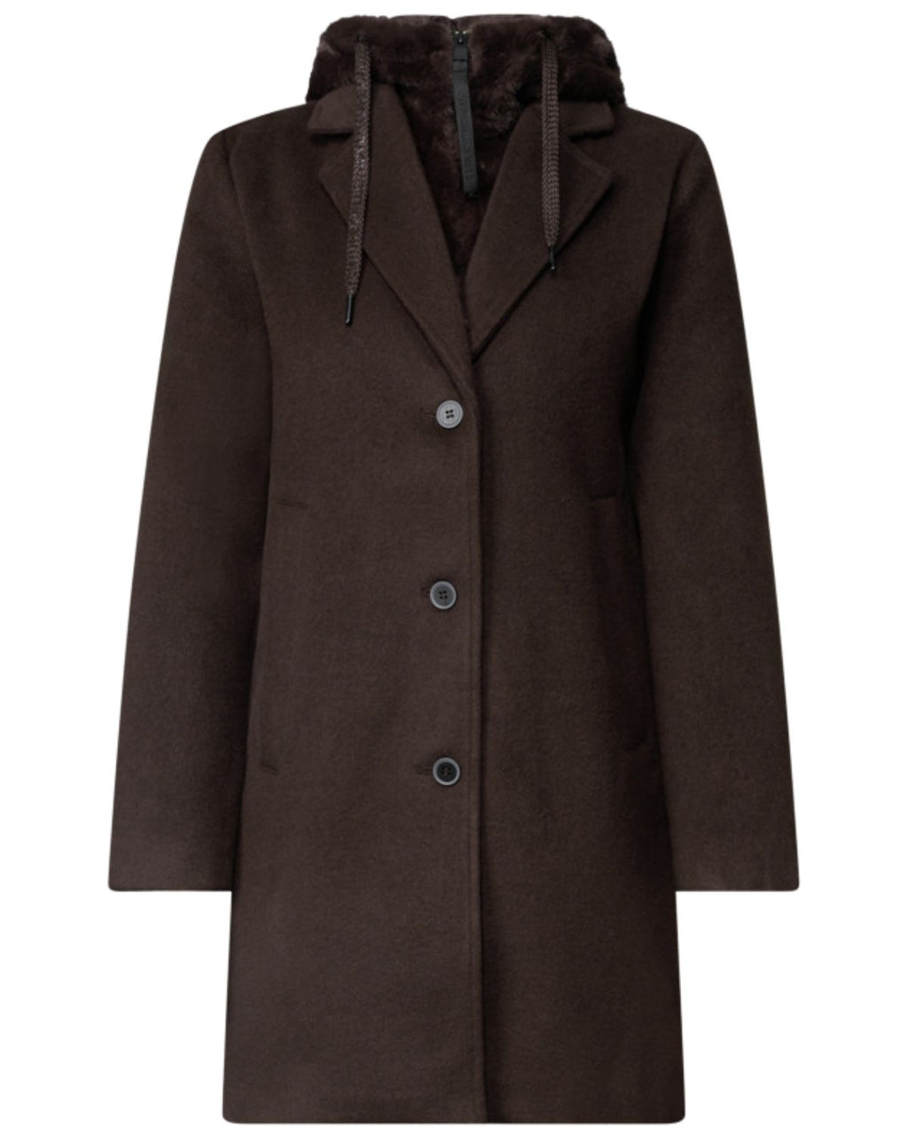 Celine Ullkappa med Fuskpäls Brun Chocolate Sauce Brown | Smilebutiken - Cecil
