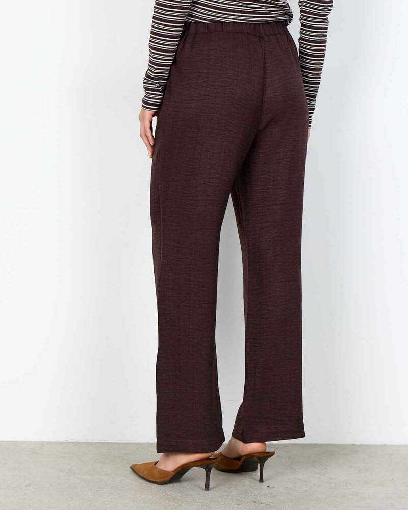 Charissa 3 Byxa Med Textur Dam Chocolate Plum | Smilebutiken - Soyaconcept