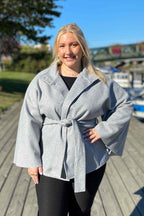 Chica London Alvina Poncho Jacka Dam Grey CARAMELLE FASHION