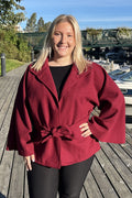 Chica London Alvina Poncho Jacka Dam Wine CARAMELLE FASHION