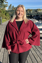 Chica London Alvina Poncho Jacka Dam Wine CARAMELLE FASHION