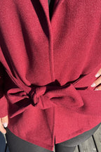 Chica London Alvina Poncho Jacka Dam Wine CARAMELLE FASHION