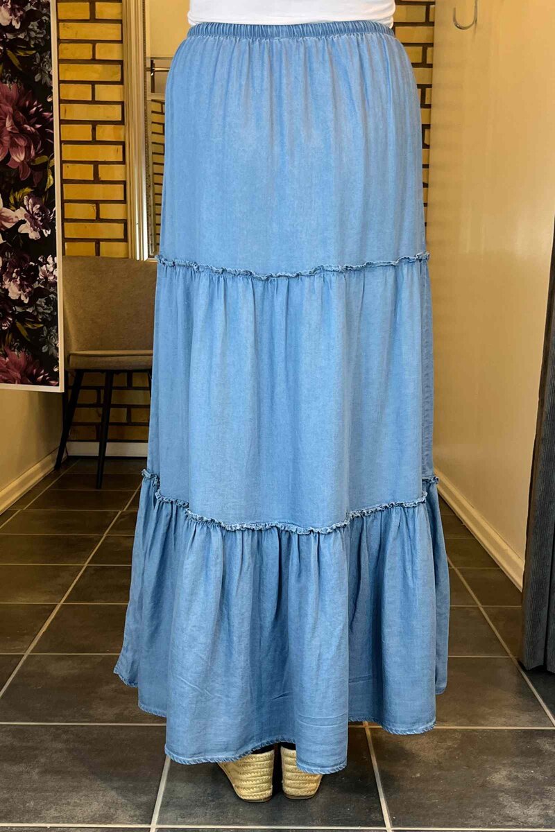 Chica London Josie Kjol Dam Mid Denim Caramelle Fashion