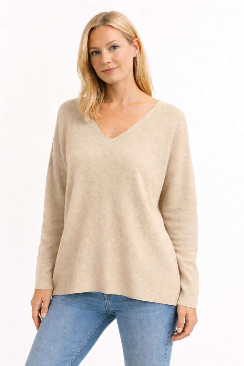 Chica London Mya Stickad Tröja Dam Beige CARAMELLE FASHION