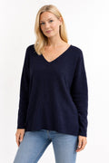 Chica London Mya Stickad Tröja Dam Navy CARAMELLE FASHION