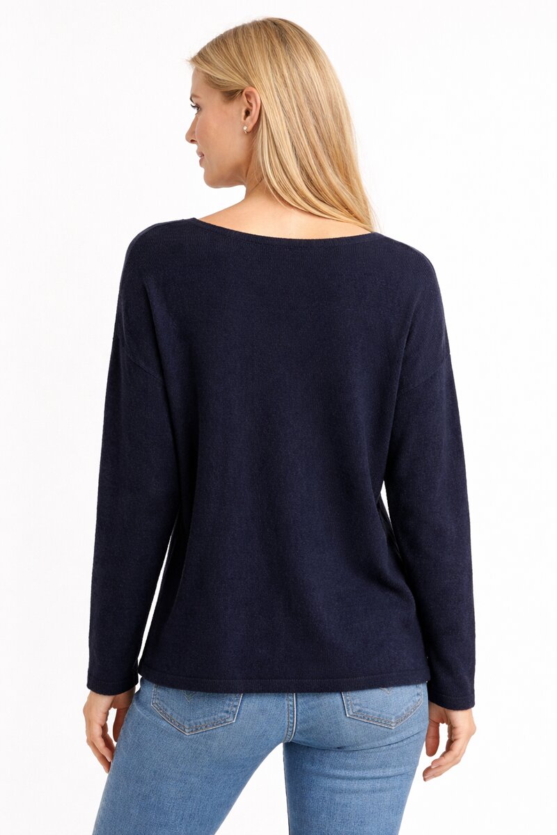 Chica London Mya Stickad Tröja Dam Navy CARAMELLE FASHION
