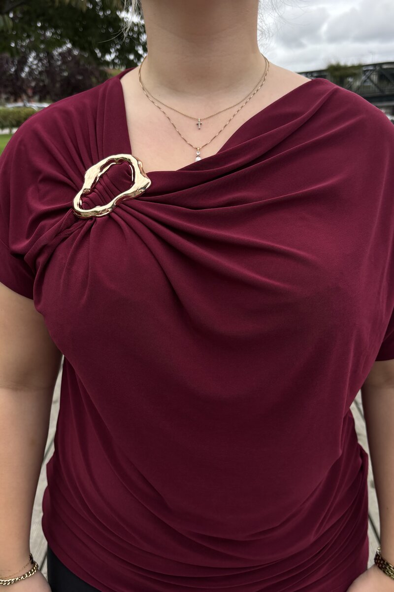 Chica London Parvati Topp Dam Bordo Caramelle Fashion