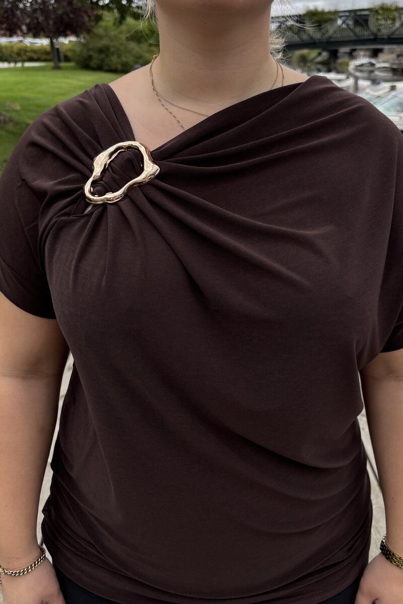 Chica London Parvati Top Women's Choco Caramelle Fashion