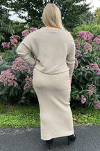 Chica London Stickat Set Dam Moccha Caramelle Fashion