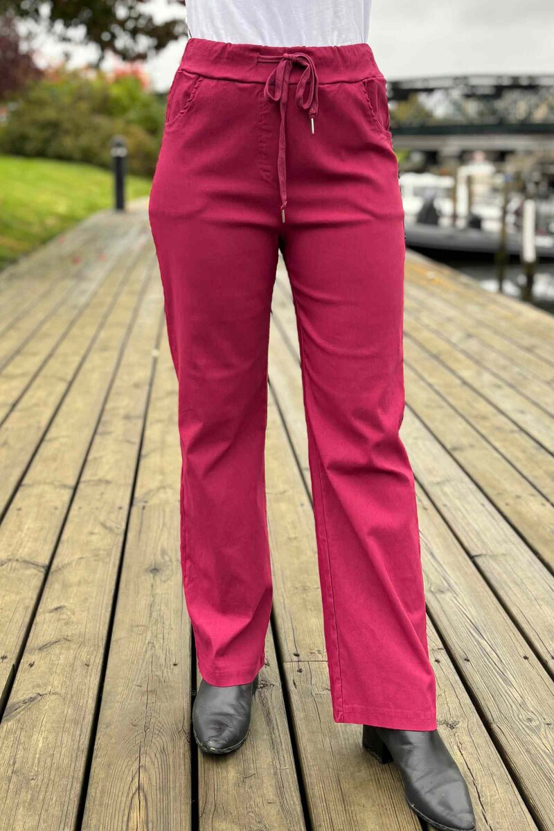 Chica London Zuri Byxa Dam Bordo Caramelle Fashion