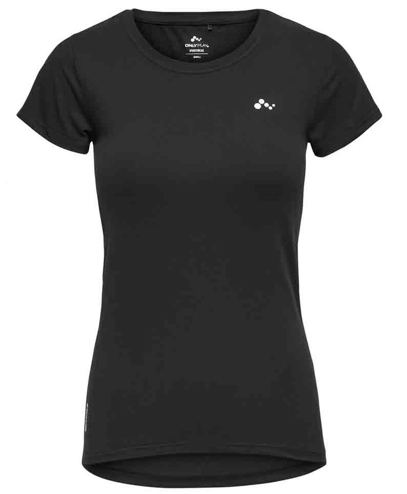 Clarissa Tränings T-Shirt Svart Dam  - ONLY PLAY