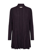 Claudisse Long Cardigan Dam Lila Nightshade Mel | Smilebutiken - Freequent