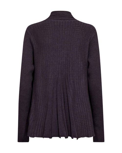 Claudisse Short Cardigan Dam Lila Nightshade Mel | Smilebutiken - Freequent