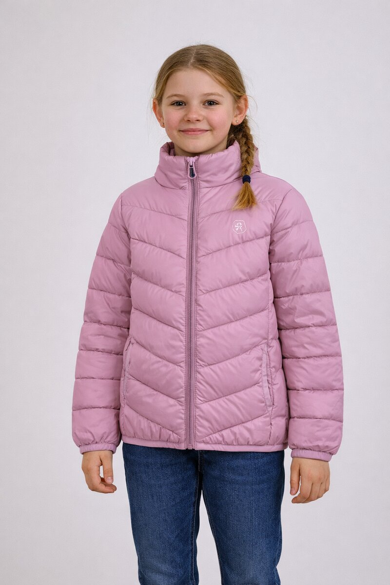 Quilted Lightweight Jacket Kids Junior Lavender Mist Color Kids