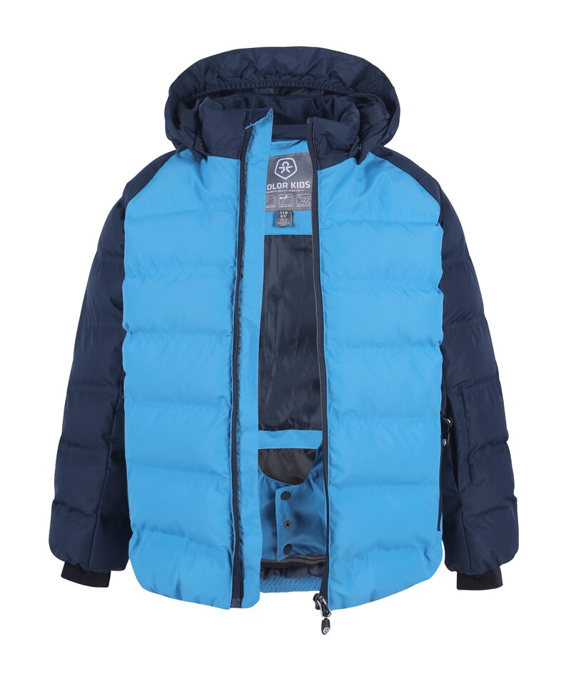 Ski Jacket Quilted Winter Jacket Children Junior Blue Color Kids