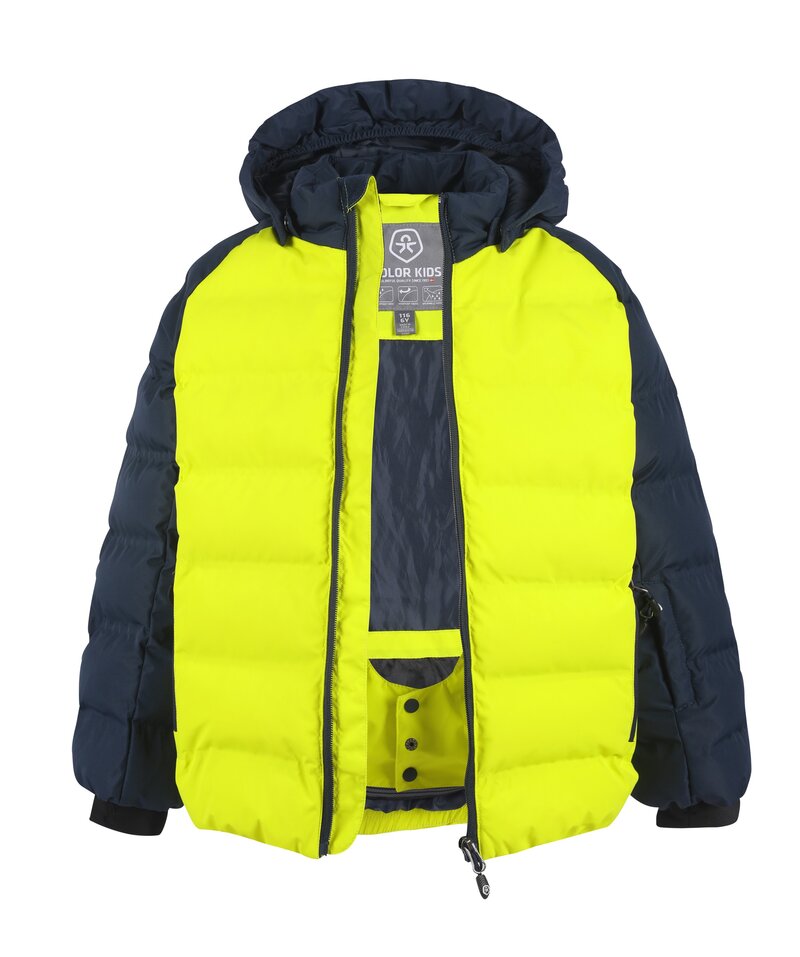 Ski Jacket Quilted Vinterjacka Barn Junior Sulphur Spring Color Kids