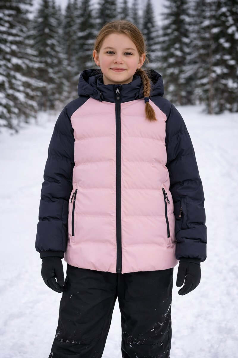 Ski Jacket Quilted Vinterjacka Barn Junior Zephyr Color Kids