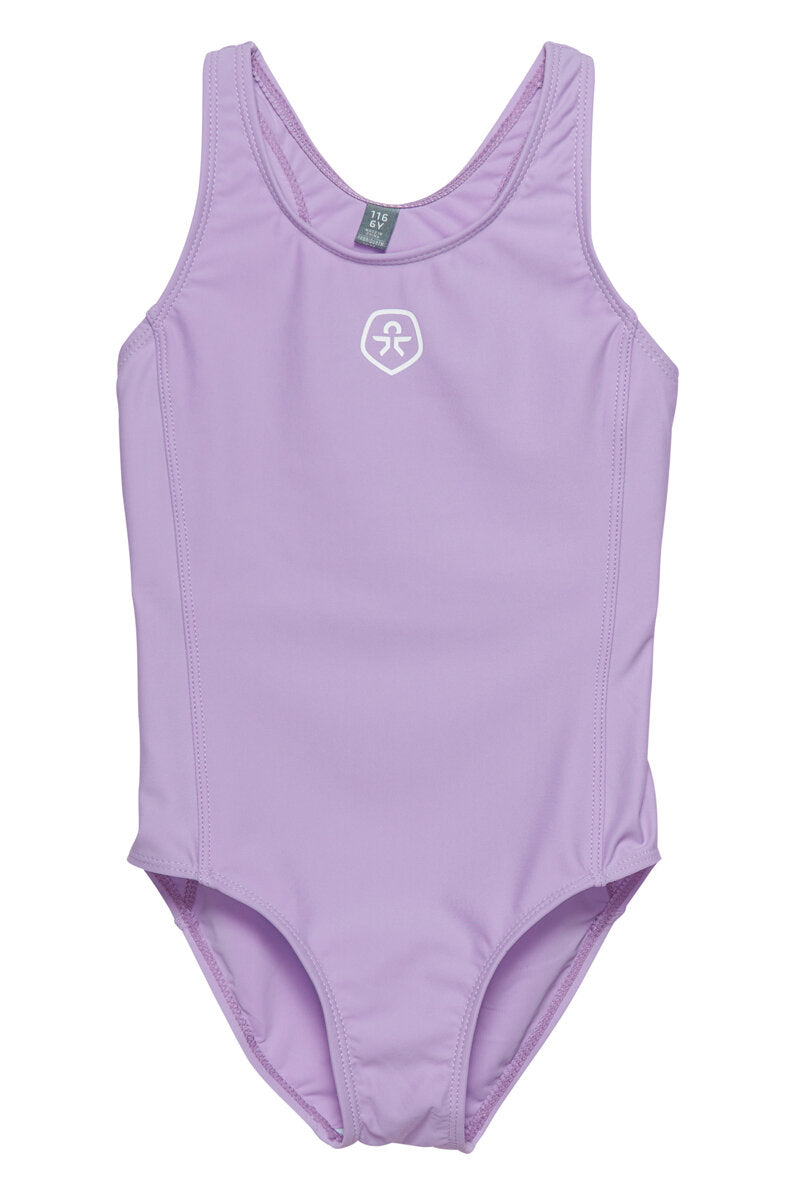 Swimsuit Solid Baddräkt Barn Lavender Mist Color Kids