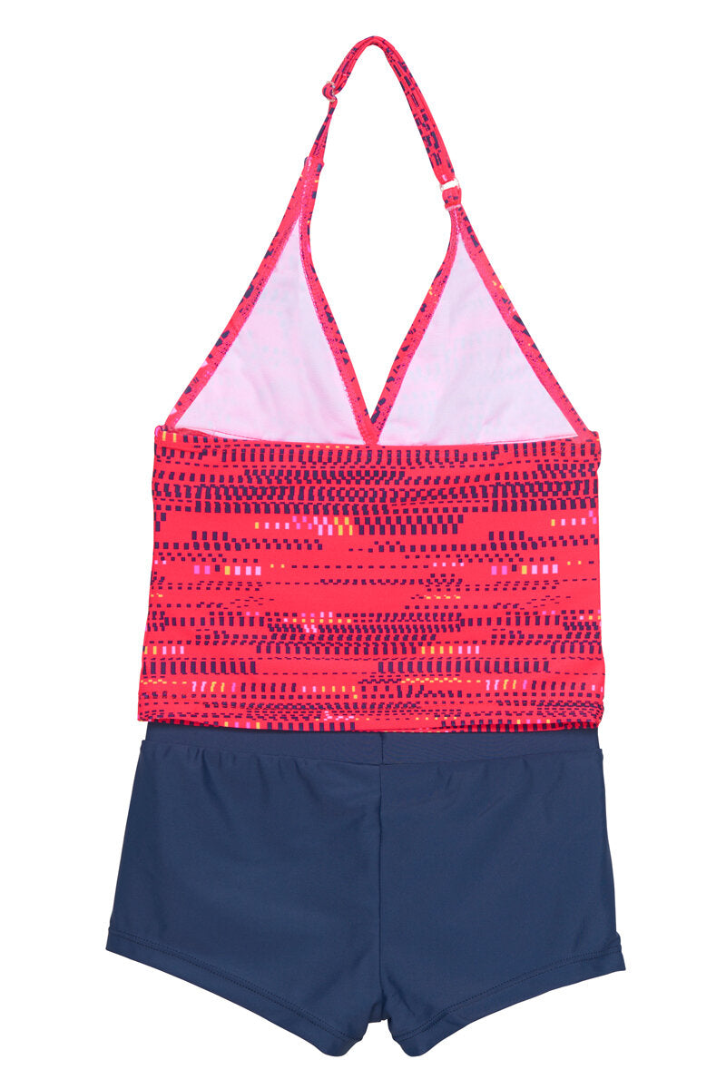 Tankini Med Shorts Barn Diva Pink Color Kids