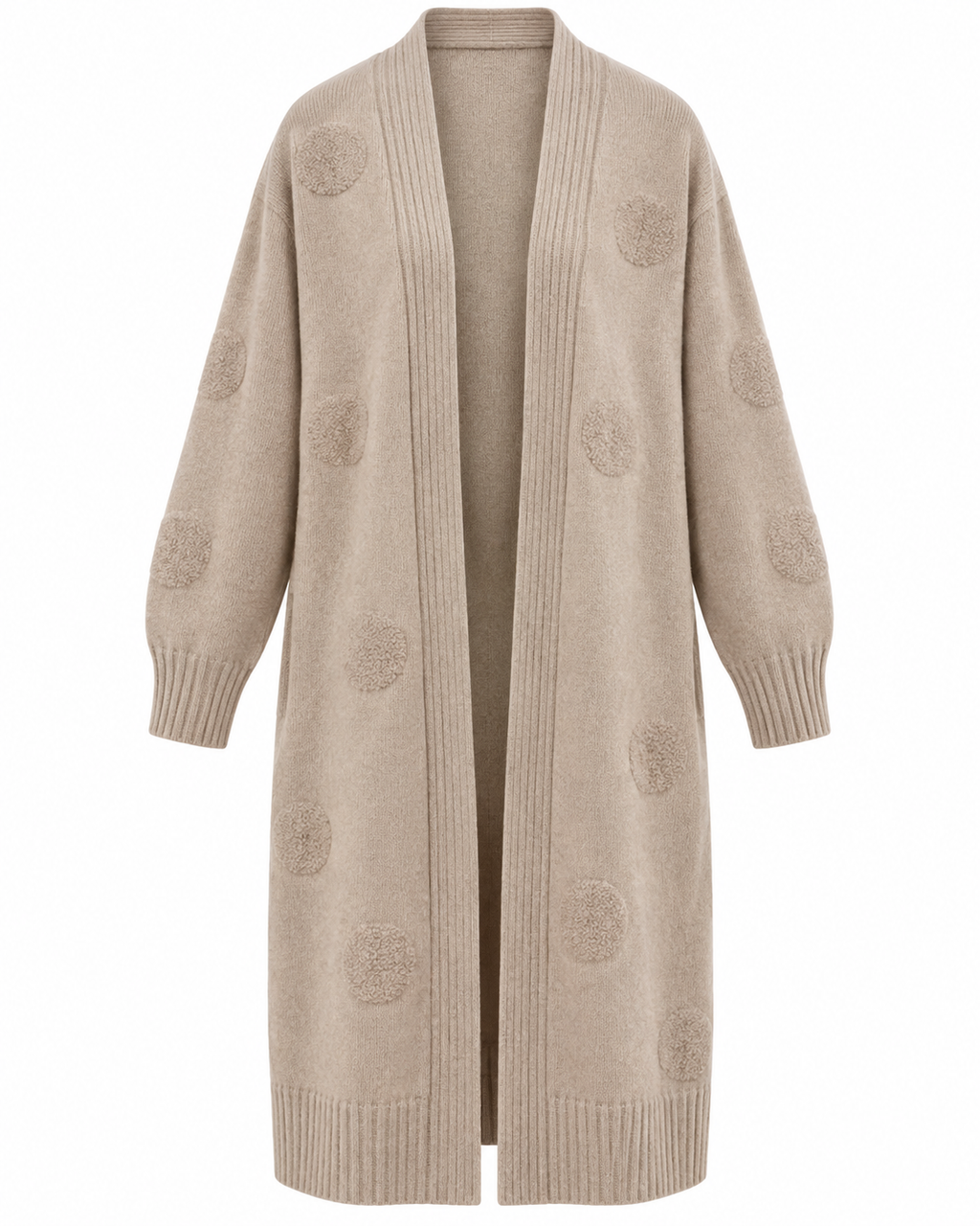 Dagny Långkofta med fickor Dam Beige | Smilebutiken - Caramelle Fashion