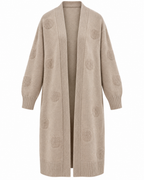 Dagny Långkofta med fickor Dam Beige | Smilebutiken - Caramelle Fashion