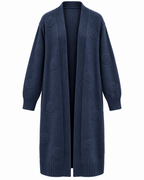 Dagny Långkofta med fickor Dam Blå Navy | Smilebutiken - Caramelle Fashion