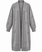 Dagny Långkofta med fickor Dam Grå Grey | Smilebutiken - Caramelle Fashion