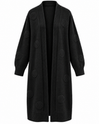 Dagny Långkofta med fickor Dam Svart Black | Smilebutiken - Caramelle Fashion