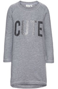 Dalink Mini Ls Dress Grey Melange Klänning Name it