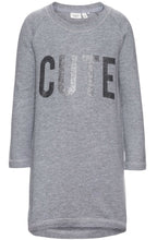 Dalink Mini Ls Dress Grey Melange Klänning Name it