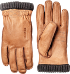 Deerskin Primaloft Rib Glove Brun Herr - Hestra