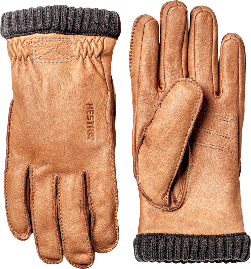 Deerskin Primaloft Rib Glove Brun Herr - Hestra