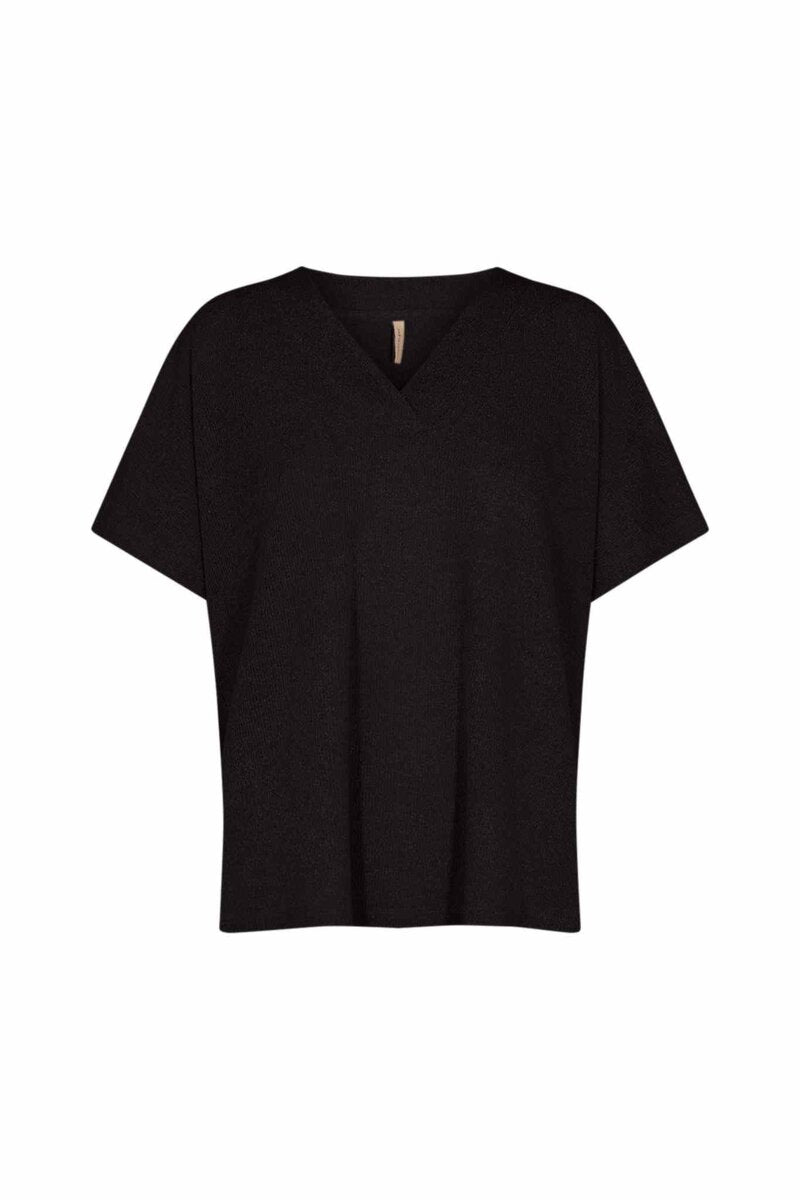 Delia 1 V-ringad T-Shirt Dam Black | Smilebutiken - Soyaconcept