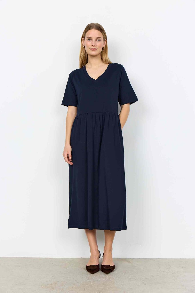 Derby 164 Midi Dress Women Navy | Smilebutiken - Soyaconcept