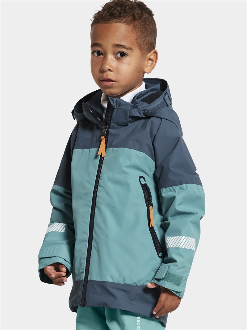 Ash Shell Jacket 2 Turquoise Kids - Didriksons