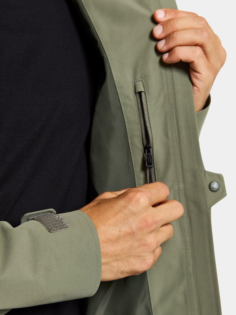 Basil Shell Jacket 4 Men Dusty Olive Didriksons