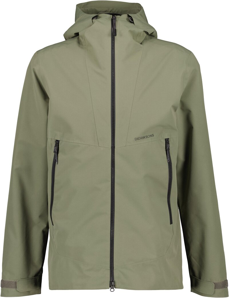 Basil Shell Jacket 4 Men Dusty Olive Didriksons