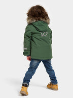 Bjärven Vinterparkas Barn Pine Green Didriksons