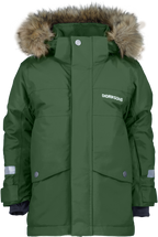 Bjärven Vinterparkas Barn Pine Green Didriksons
