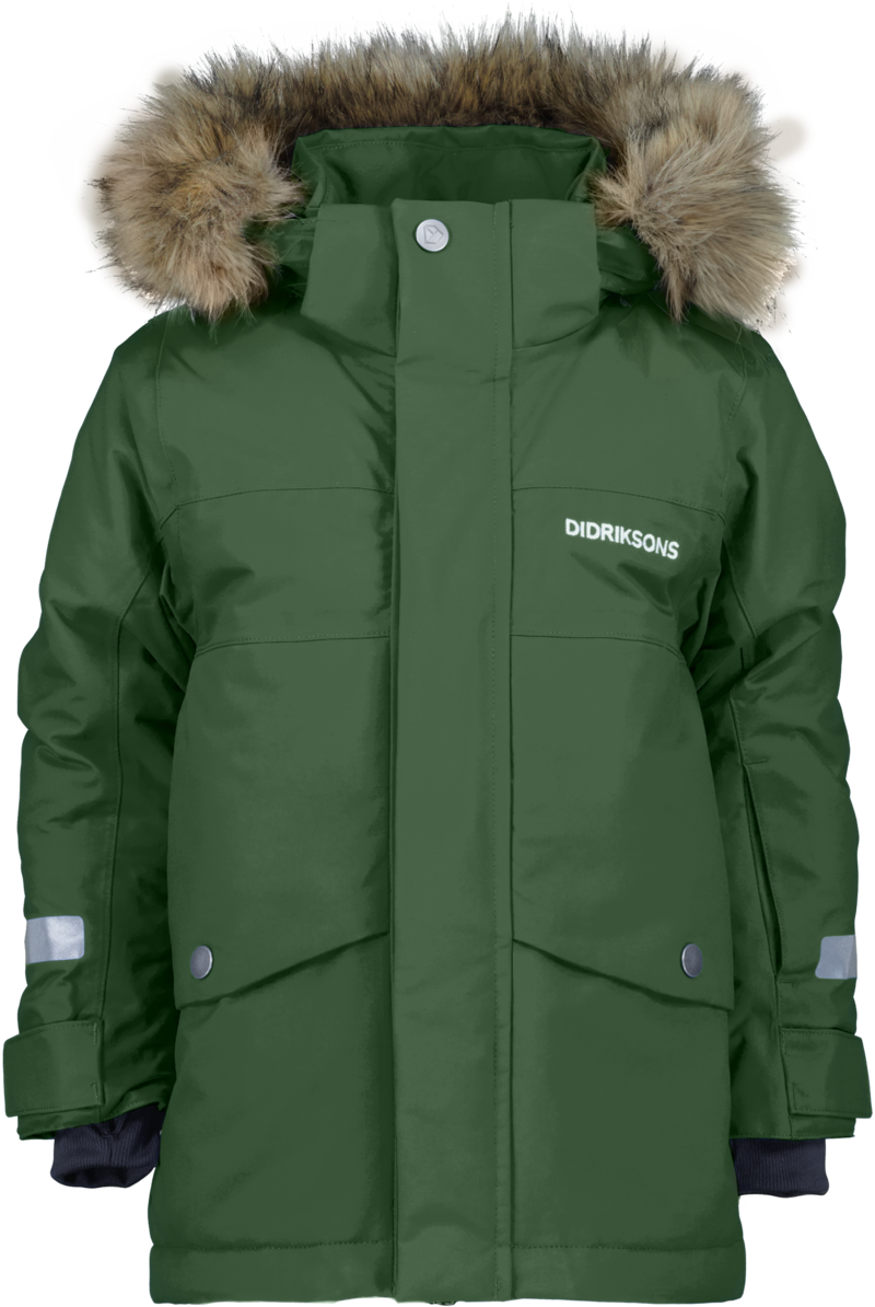 Bjärven Vinterparkas Barn Pine Green Didriksons