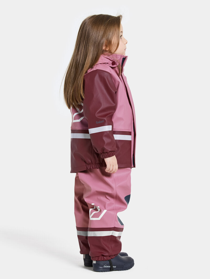 Boardman Lined Rain Set Kids Heather Pink Didriksons