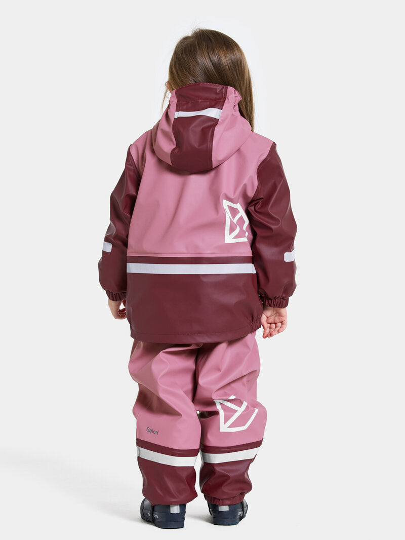 Boardman Lined Rain Set Kids Heather Pink Didriksons