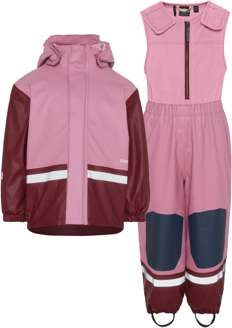 Boardman Lined Rain Set Kids Heather Pink Didriksons