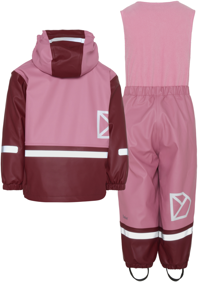 Boardman Lined Rain Set Kids Heather Pink Didriksons