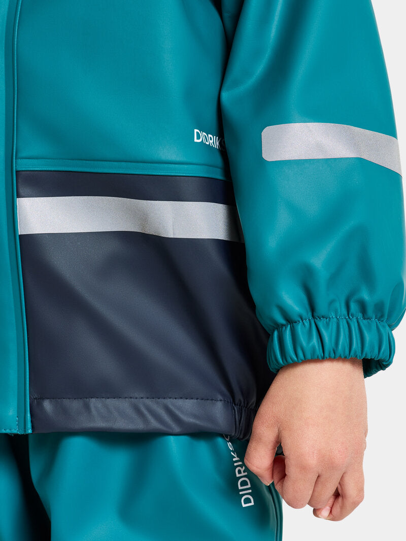 Boardman Fodrat Regnset Barn Petrol Green Didriksons